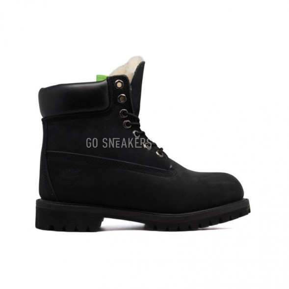 Женские ботинки с мехом Timberland Black