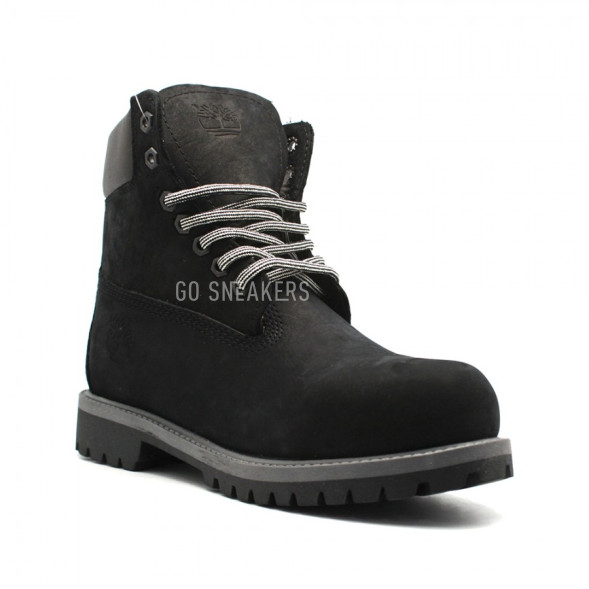 Женские ботинки с мехом Timberland Black-Grey