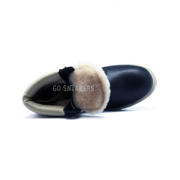 Женские ботинки с мехом Timberland Navy Leather