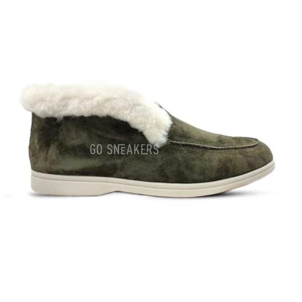 Унисекс зимние ботинки Loro Piana Low Winter Suede Khaki
