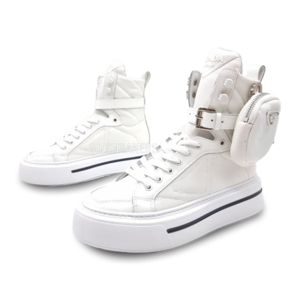 Женские кроссовки Prada Wheel White Blaise
