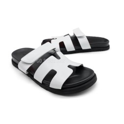 Hermes Flip-flops Leather White/Black
