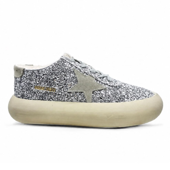 Унисекс зимние кроссовки Golden Goose Superstar Winter Silver Glitter