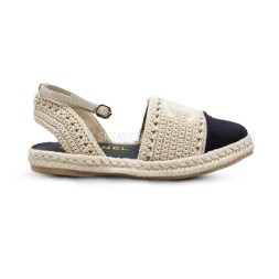 Chanel Flats Textile Sand