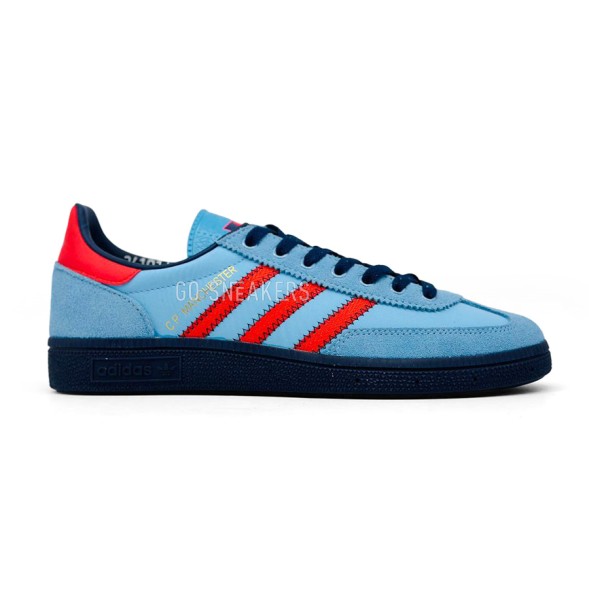 Унисекс кеды Adidas Manchester SPZL x C.P. Company “Light Blue Bright Red Dark Blue”