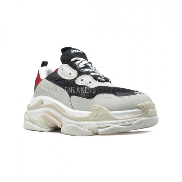 Женские кроссовки Balensiaga Triple S Grey-Black-Red