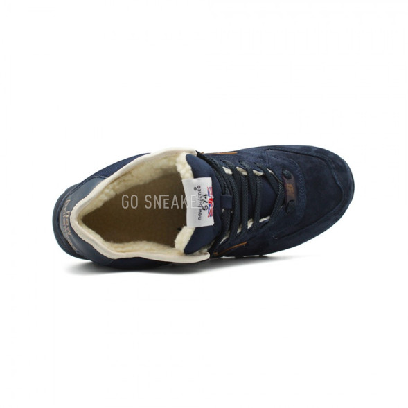 Мужские зимние кроссовки New Balance 574 High-top Navy-Gold