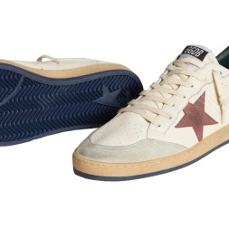 Golden Goose Ball Star Brown Nubuck Star and Nappa Heel Tab
