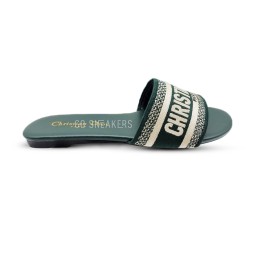 Dior Flip-flops Textile White/Green