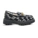Женские лоферы Gucci Loafers Black/White