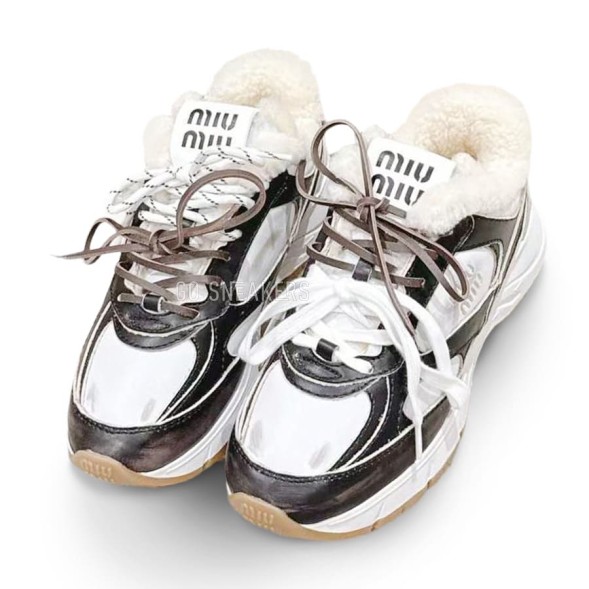 Женские зимние кроссовки Miu Miu Sneakers Winter White/Black