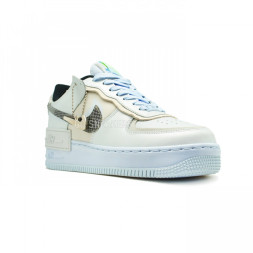Женские кроссовки Nike Air Force 1 Shadow Pure Platinum Snakeskin Blue