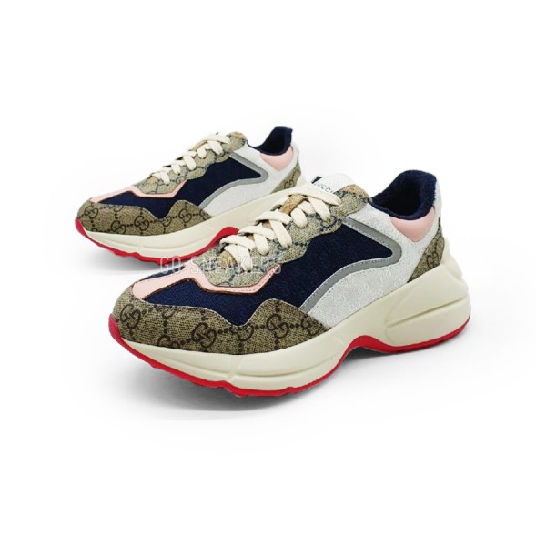 Унисекс кроссовки Gucci Rhyton White/Navy/Brown
