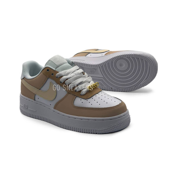 Унисекс кроссовки Nike Air Force 1 White/Brown