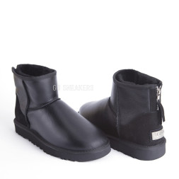 Mini Zip Metallic Black