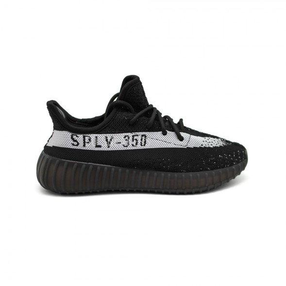 Женские кроссовки Adidas YEEZY 350 SPLY Black-white